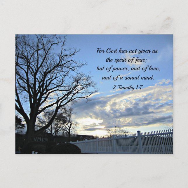 2 Timothy 1:7 For God has not given us the spirit Postcard (Front)