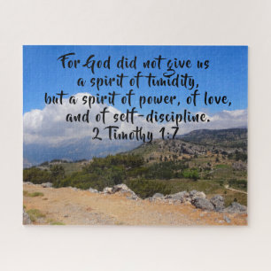 2 Timothy 1:7 Landscape Custom Bible Verse Jigsaw Puzzle