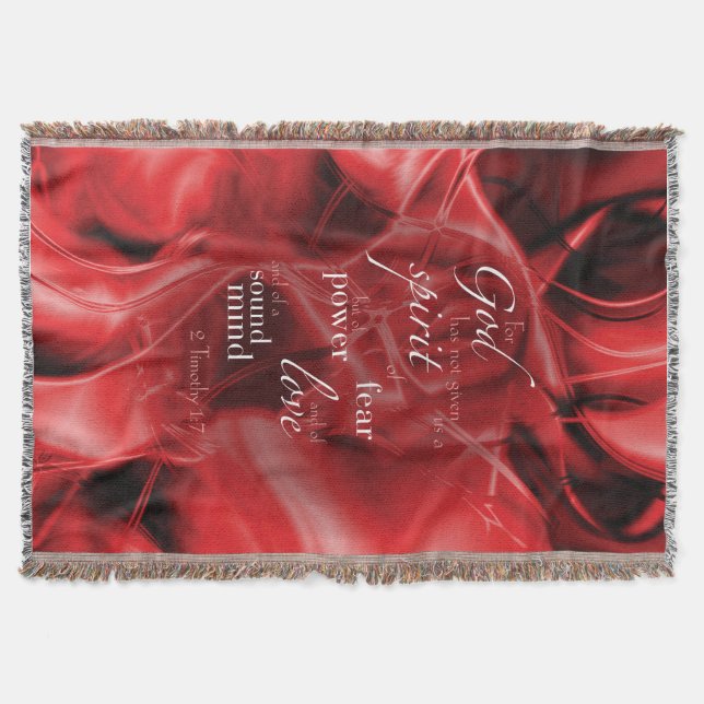 2 Timothy 1:7 Throw Blanket (Front)