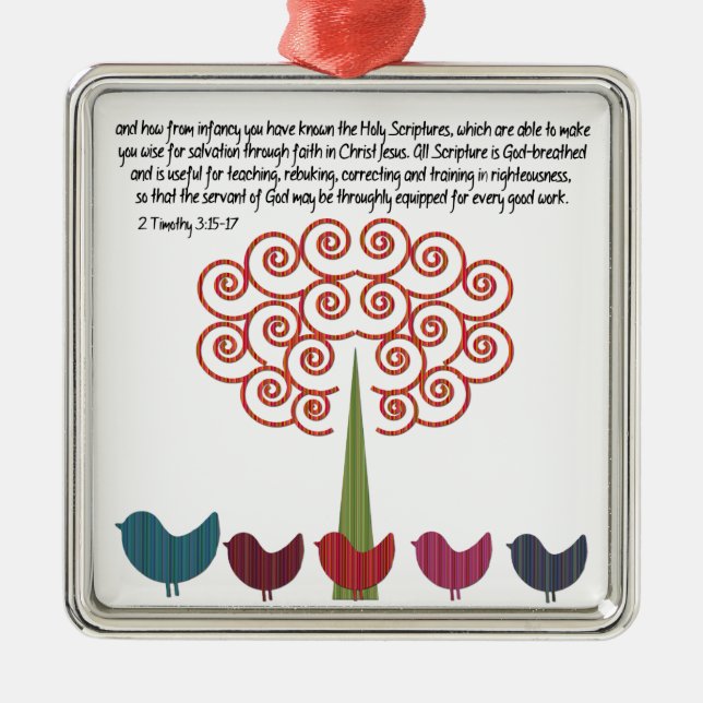 2 Timothy 3:15-17 Christmas Ornament (Front)