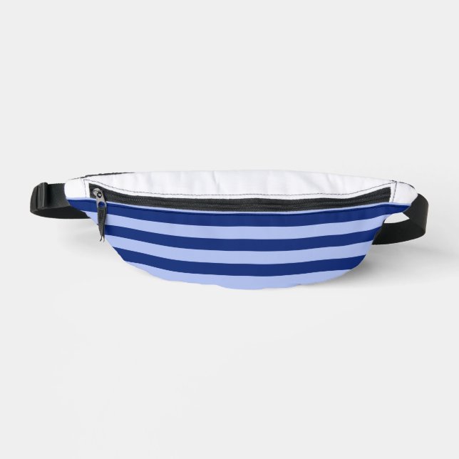 2 Tone Blue Stripes Bum Bags (Front)