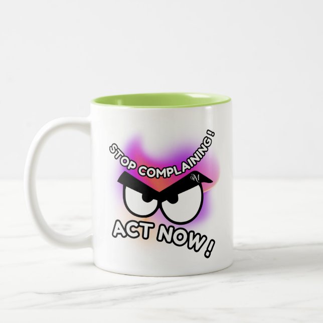 2-Tone Mug 11oz : Act Now (green) (Left)