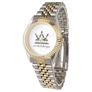 2 tone timepiece watch
