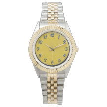 2 Tone Watch + Bracelet  Lemon Dial