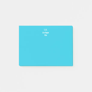 2 Toned Personalised Monogram Custom Post-it Notes