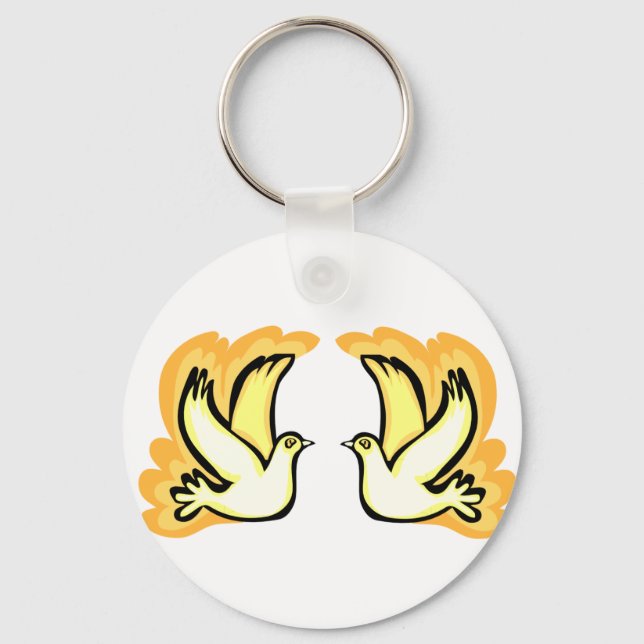 2 Turtle Doves Key Ring (Front)