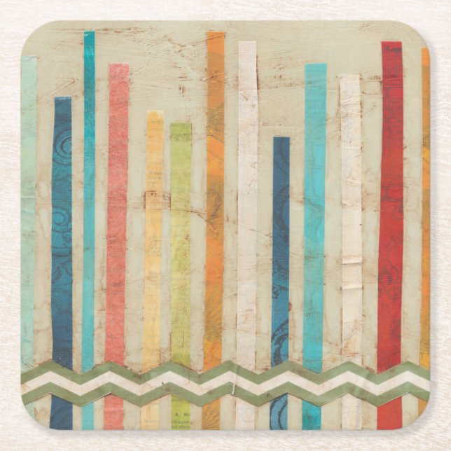 2-Up Paper Fences IV Square Paper Coaster (Front)