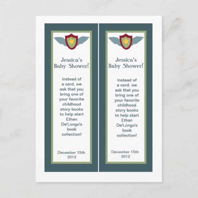 2 Vintage Aeroplane Bookmarks Invitation Postcard (Front)