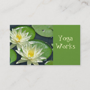 2 WHITE LOTUS BLOSSOMS BUSINESS CARD