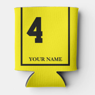 2 - White with Black Saddle Blanket Style Custom Can Cooler