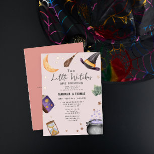 2 Witches Brewing Twin Girls Halloween Baby Shower