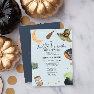 2 Wizards Brewing Twin Boys Halloween Baby Shower