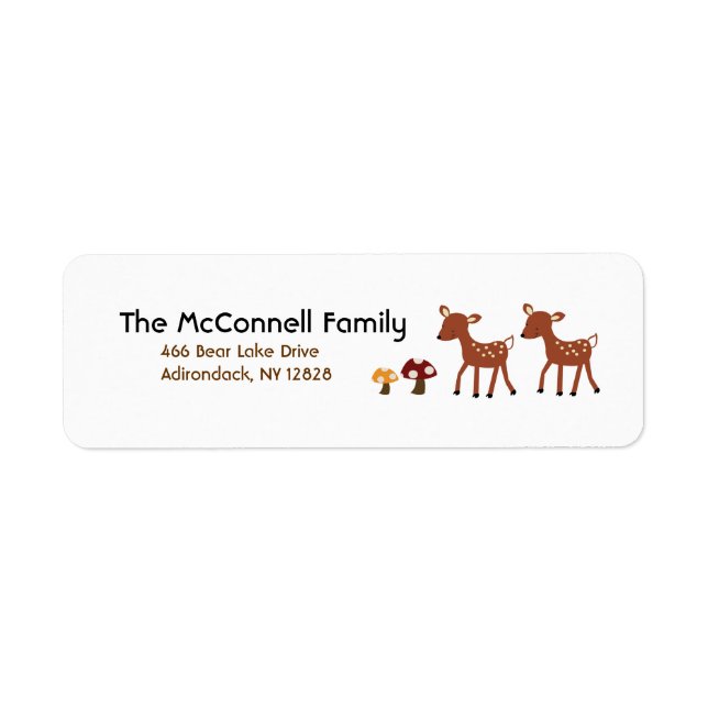2 WOODLAND DEER PRINTABLE ADDRESS LABELS (Front)