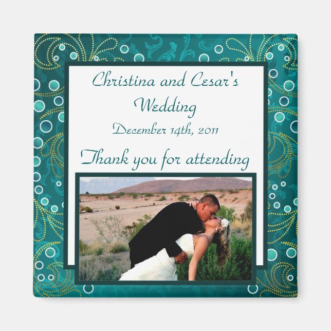 2"x2" Announcement Magnet Arabian Teal (Front)