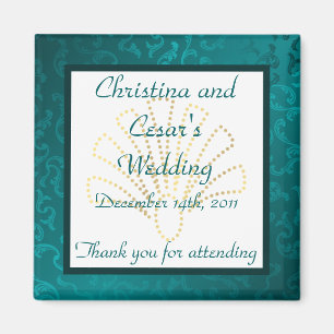 2"x2" Announcement Magnet Arabian Teal