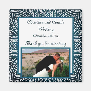 2"x2" Announcement Magnet Deep Moroccan Blue
