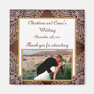 2"x2" Announcement Magnet Deep Moroccan Brown
