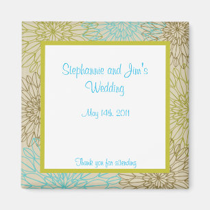 2"x2" Announcement Magnet Floral Burst