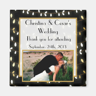 2"x2" Announcement Magnet Glowing Summer Lights on