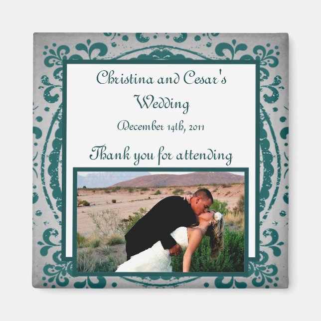 2"x2" Announcement Magnet Night in India (Front)