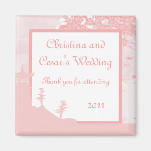 2"x2" Announcement Magnet Oriental Garden