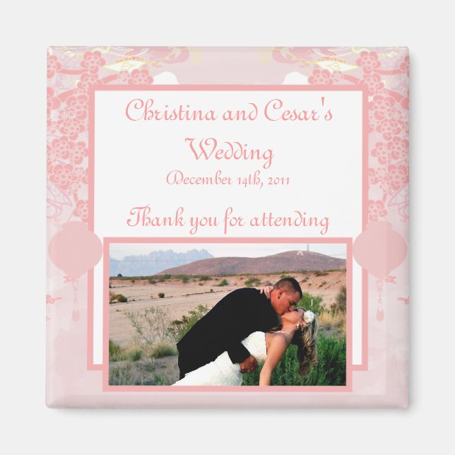 2"x2" Announcement Magnet Oriental Garden (Front)