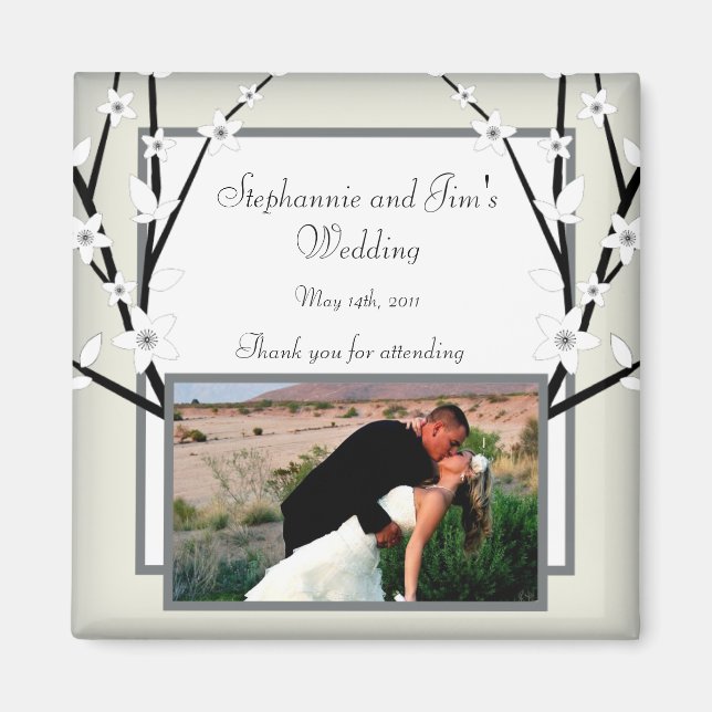 2"x2" Announcement Magnet Winter Blossom (Front)
