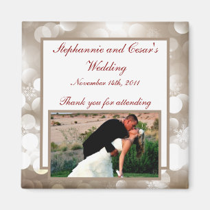 2"x2" Announcement Magnet Winter Blur