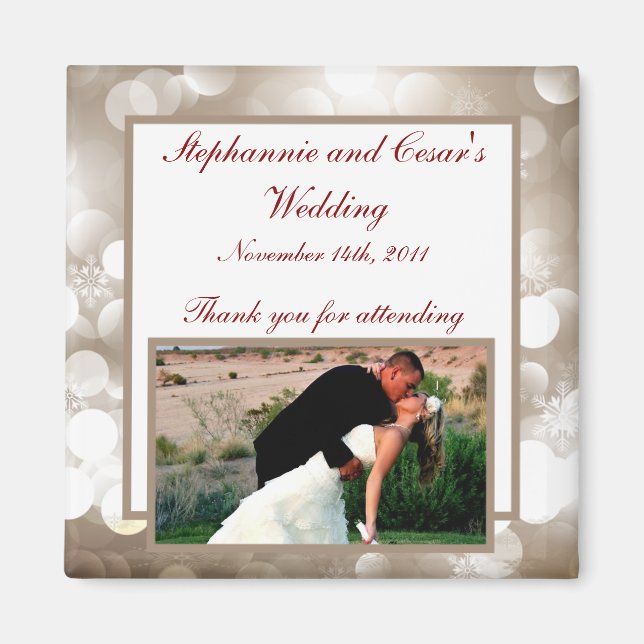 2"x2" Announcement Magnet Winter Blur (Front)
