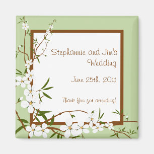 2"x2" Favour Magnet Dogwood Flowers