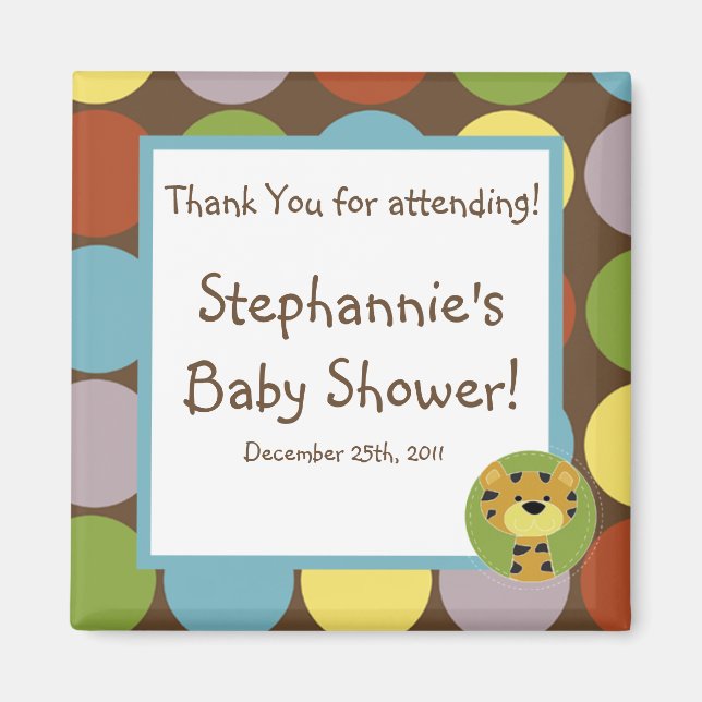 2"x2" Favour Magnet Jungle Tales Safari (Front)