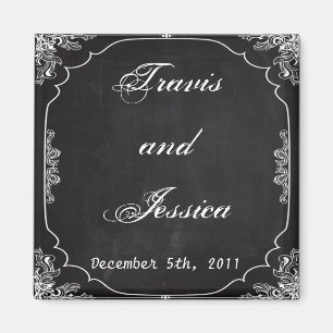 2"x2" Favour Magnet Modern Chalkboard Vintage