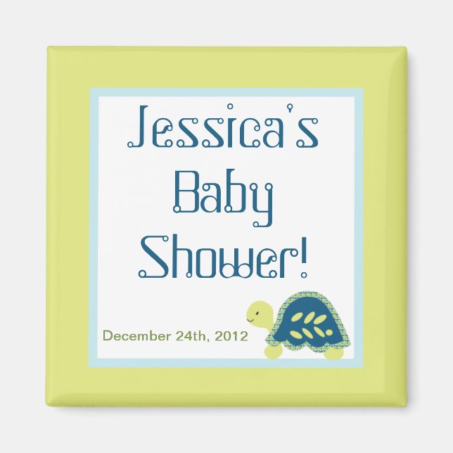 2"x2" Magnet Favour Blue Sea Turtles (Front)