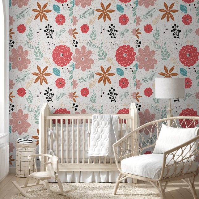 2' x 12' Flora Textured Vinyl  Wallpaper (Kids)