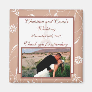 2"x 2" Announcement Magnet Floral Spiral in Paris