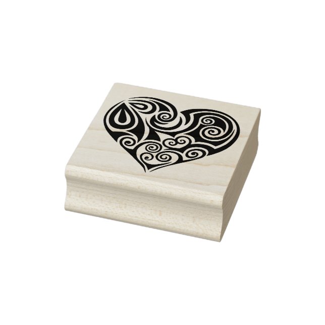 2" x 2" Rubber Stamp - Heart (Stamp)