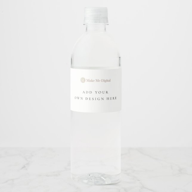 2 x 8 inch Make your own Water bottle label (Front)