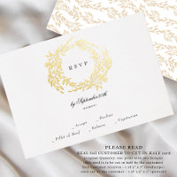 2 X RSVP Monogram Crest Classic Elegant Wedding