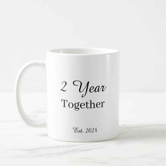 2 Year Anniversary Mug – First Wedding Anniversary (Left)