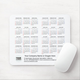 2 Year Calendar 2026 - 2027 Corporate Gift SUNDAY Mouse Pad