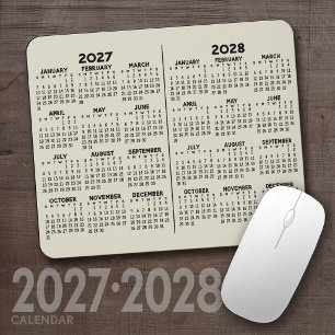 2 Year Calendar - year view Mouse Pad