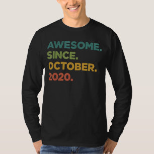 2 Year Old  Awesome Since October 2020 2nd Birthda T-Shirt