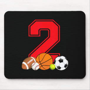 2 Year Old Basketball Football Baseball Soccer Bir Mouse Pad
