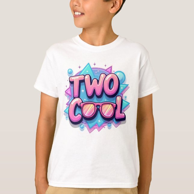 2 Year Old Birthday Shirt for Boys -Two Cool Theme (Front)