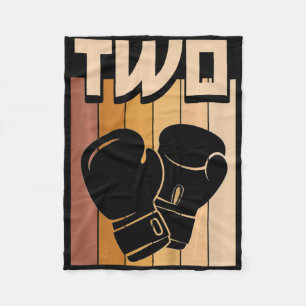 2 Year Old Boxing Birthday Boy Girl 2nd Birthday B Fleece Blanket