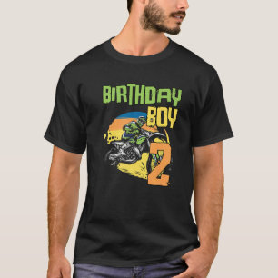 2 Year Old Dirt Bike Birthday Party Motocross Mx T-Shirt