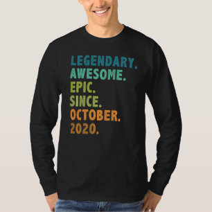 2 Year Old  Legend Since October 2020 2nd Birthday T-Shirt