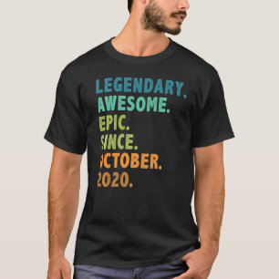 2 Year Old  Legend Since October 2020 2nd Birthday T-Shirt