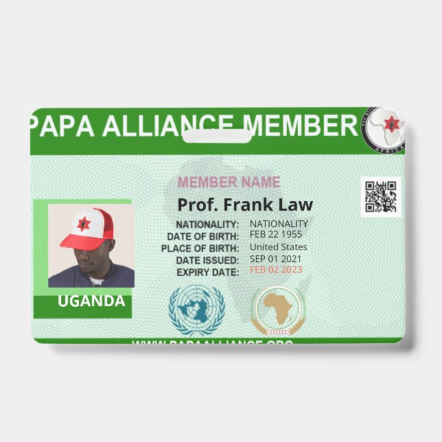 2 Year PAPA membership with Member ID card Badge (Front)