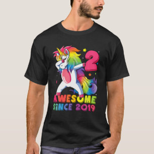 2 Years Old 2Nd Birthday Party 2021 Funny Dabbing T-Shirt